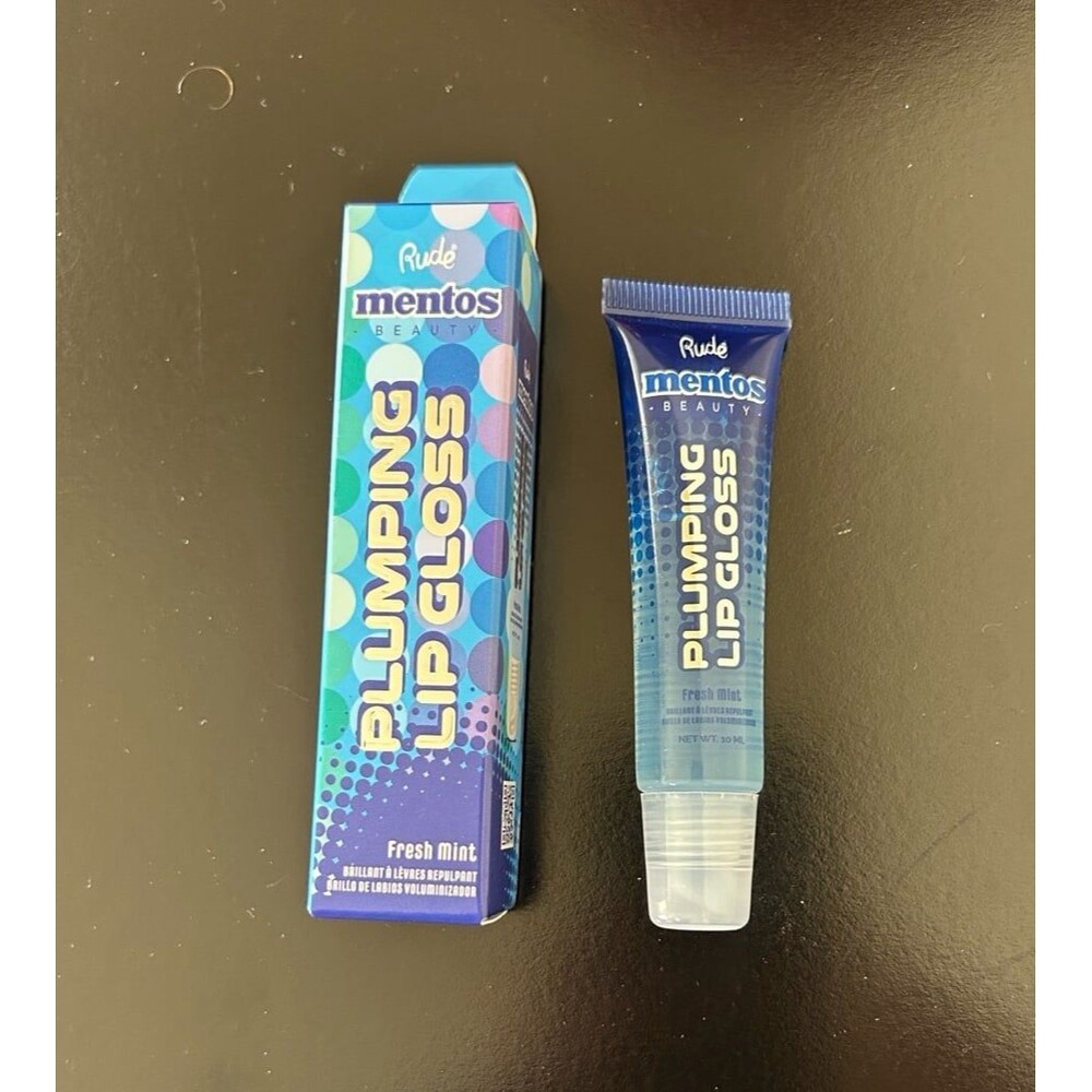 Rude Cosmetics x Mentos Beauty Plumping Lip Gloss - Clean Mint NIB